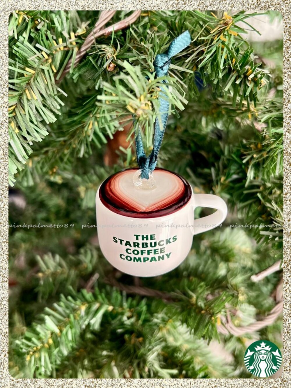 πβ NIB/NWT 2025 Starbucks Glass Latte Christmas Tree Ornament Dated - Picture 1 of 7